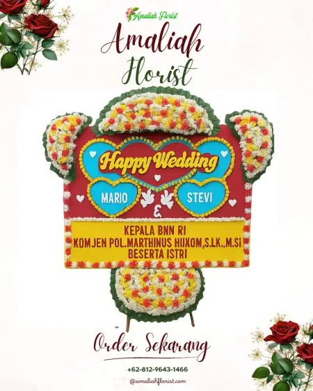 Papan Bunga Pernikahan Suka Agung